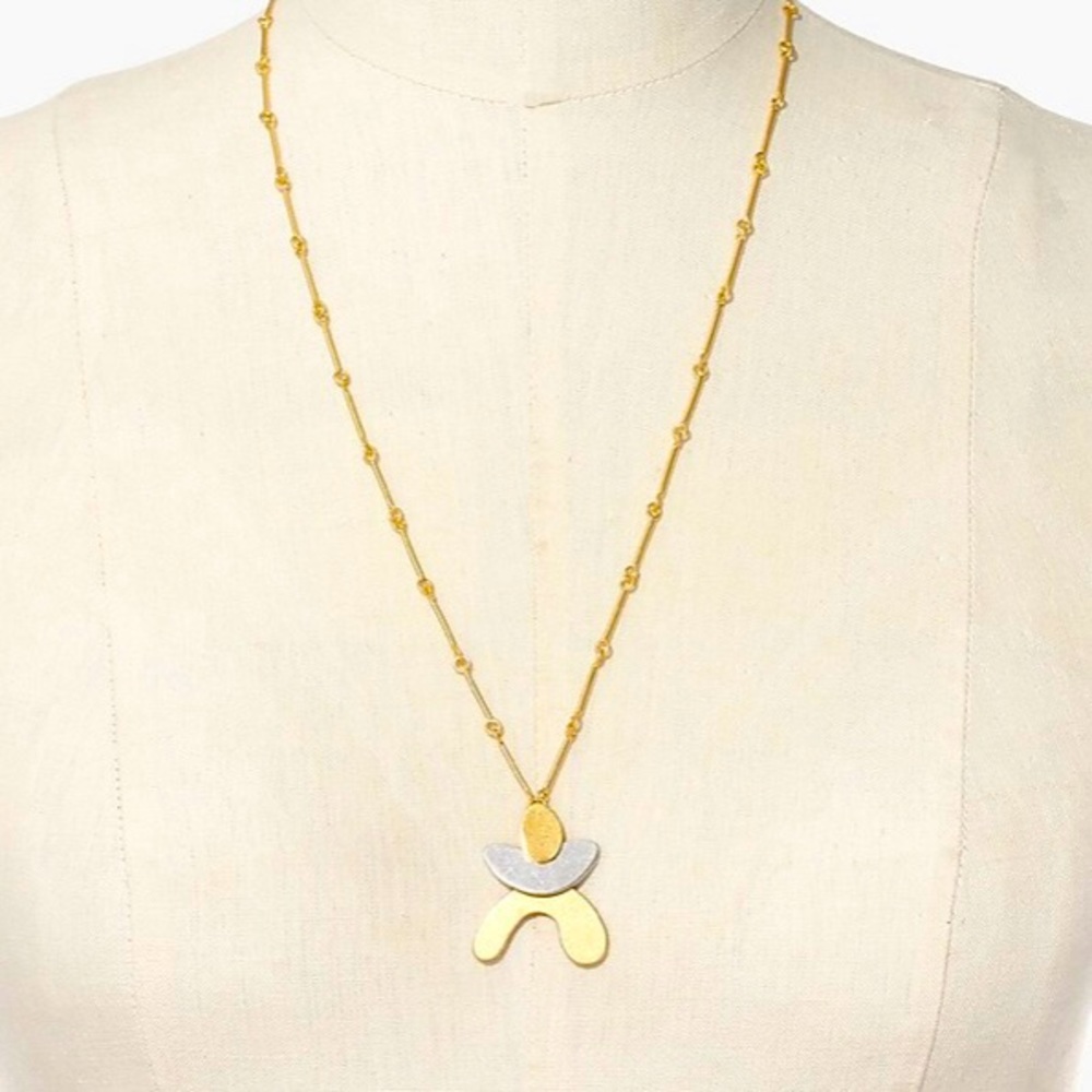 Madewell Gold & Silver Modform Pendant Necklace